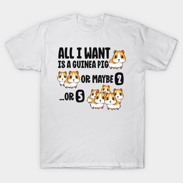 All I Want Is A Guinea Pig Shirts For Kids Boys Girls Gift T-Shirt by 14thFloorApparel